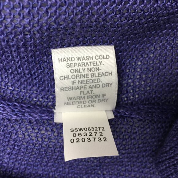 NEW J. Jill Women's Purple Cardigan Linen Blend Long Sleeve Open Front size PS - Picture 9 of 10